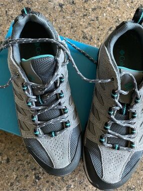 Columbia Women’s Gray and Teal Hiking Shoes